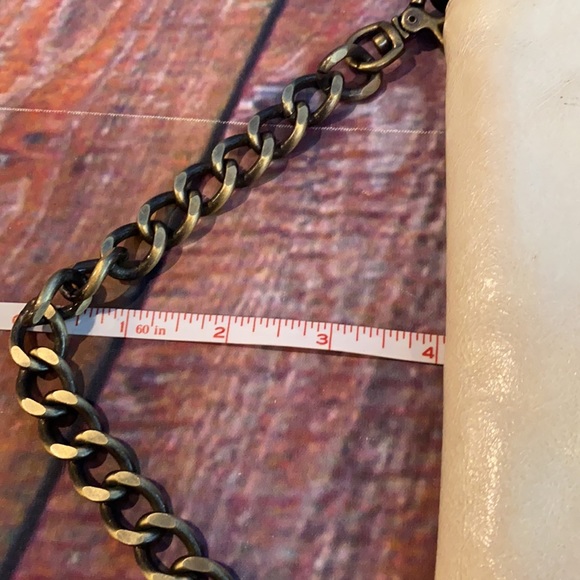 HOBO Clutch Wristlet bag with Chain strap Handle and Door Knocker Accent - Picture 12 of 13